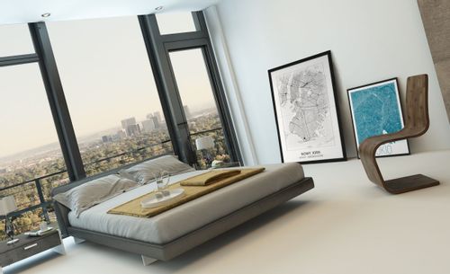 Kraków - Czarno-biała mapa 40x50 cm na Arena.pl