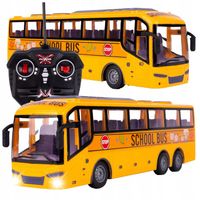 Zdalnie Sterowany Autobus Szkolny Miejski na Pilota Światła w Kabinie LED