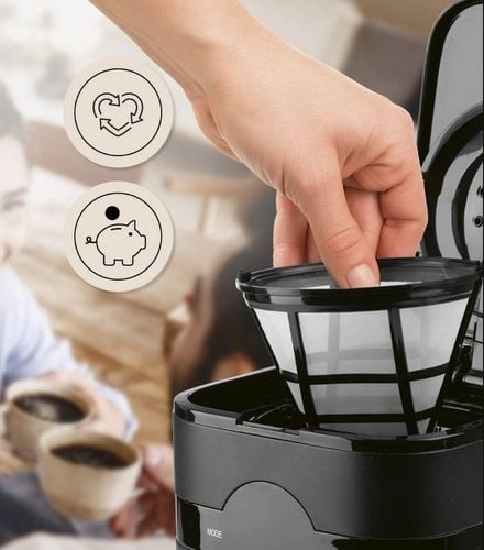 EKSPRES DO KAWY PRZELEWOWY Z TERMOSEM FILTREM BARISTA WYŚWIETLACZ LED na Arena.pl