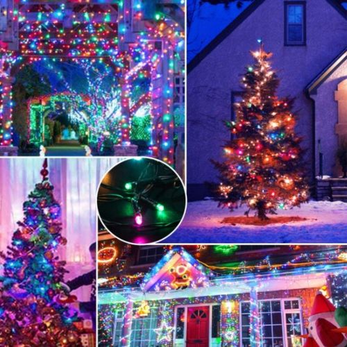 LAMPKI CHOINKOWE 1000 LED STAŁE + FLASH ZEWNĘTRZNE BŁYSK IP44 MULTIKOLOR na Arena.pl