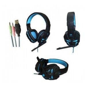 Słuchawki z mikrofonem Acme Aula Prime Gaming czarno-niebieskie