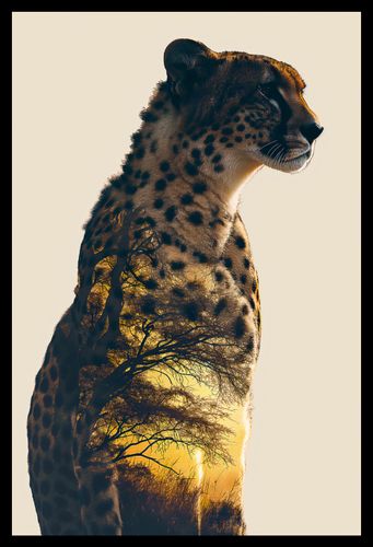 Plakat 30x45cm Gepard Duch Sawanny na Arena.pl