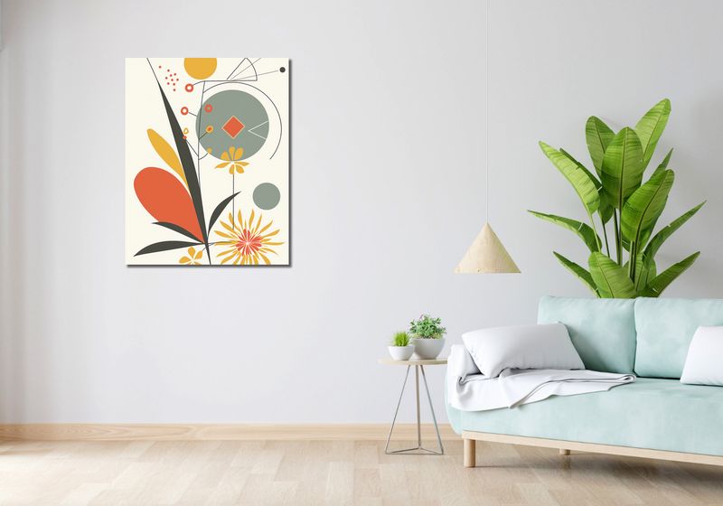 Obraz 70x90cm Geometryczny Ogród zdjęcie 2