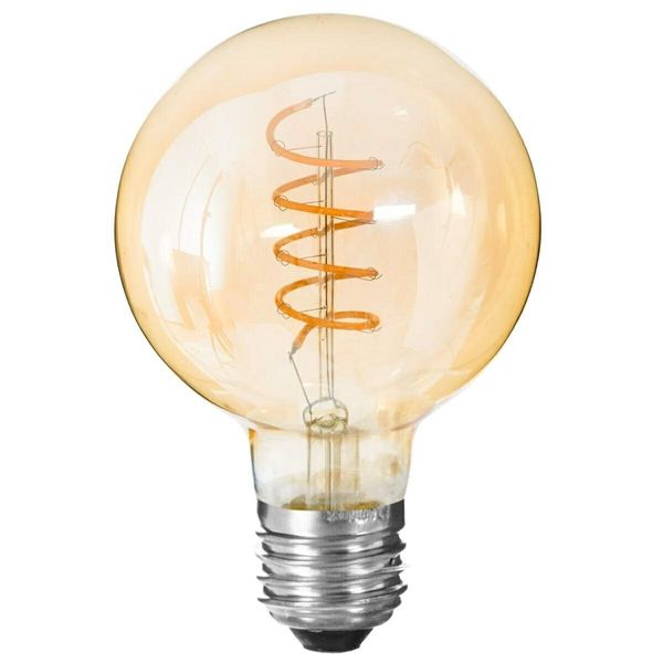 Żarówka spiralna Globe G95 E27 bursztynowa zdjęcie 1