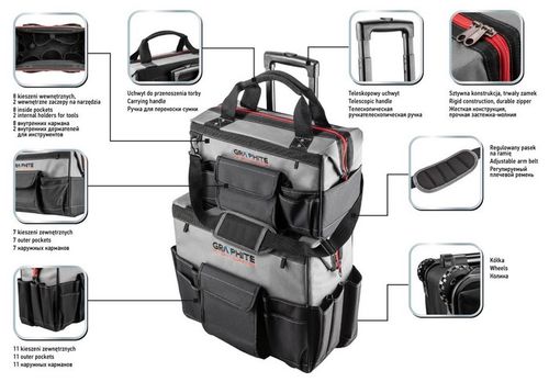 zestaw toreb energy+ na stelażu, teleskopowa rączka - t 58g088 na Arena.pl