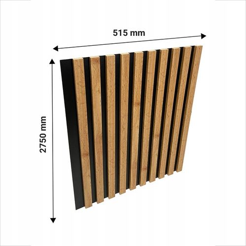 LAMELE ŚCIENNE DĄB WOTAN NA PŁYCIE 515x2750mm na Arena.pl