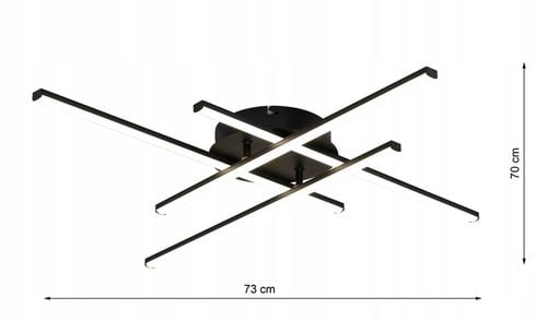 Lampa sufitowa LED Wisząca regulowana 30W żyrandol Plafon WOBAKO na Arena.pl