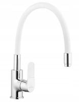 bateria zlewozmywakowa joga trend z ruchomą wylewką, biała - h/bz-32-l02