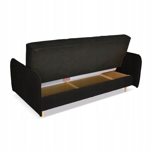 Kanapa sofa Alvo rozkładana wersalka funkcja spania pojemnik Family czarna na Arena.pl