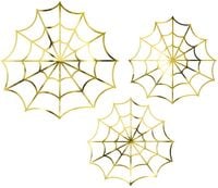 Dekoracje papierowe - Pajęczyny, złoty