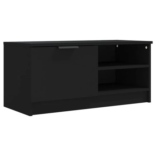 Szafka pod TV, czarna, 80x35x36,5 cm, materiał drewnopochodny na Arena.pl