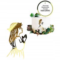TOPPER KOMUNIJNY na bok tortu DEKORACJA Komunię DZIEWCZYNKA KOMUNIA