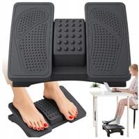 Podnóżek biurowy ergonomiczny niezależna regulacja pod biurko stopy masażer