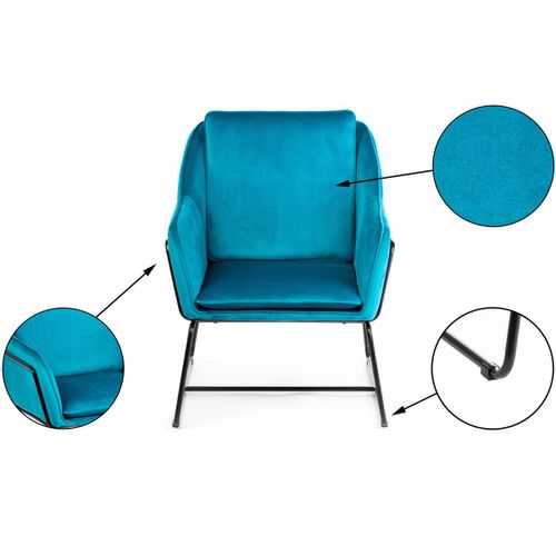 Fotel Stella Black Turquoise na Arena.pl