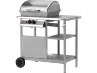 GRILL GAZOWY OGRODOWY 5,5KW DWUPALNIKOWY Z POKRYWĄ STAL NIERDZEWNA LUND