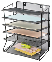 Sorter na dokumenty Q-CONNECT Office Set metalowy 6 półek czarny
