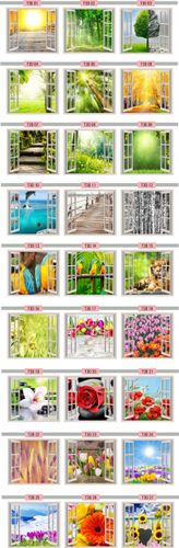 FOTOTAPETA 3D OKNO widok most kładka las drzewa na Arena.pl