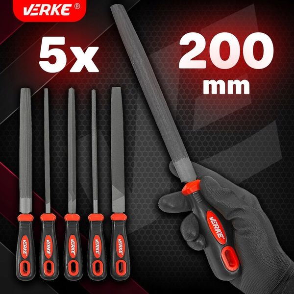 ZESTAW PILNIKÓW PILNIK ŚLUSARSKI ZDZIERAK TARNIK METALU PŁASKI OKRĄGŁY 20cm zdjęcie 5