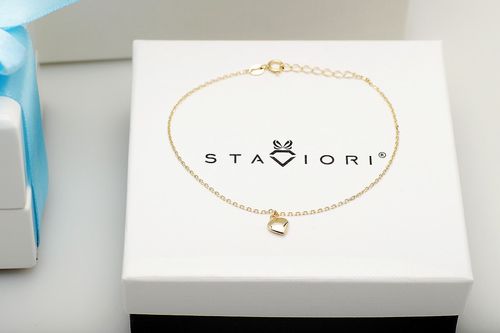 złota bransoletka z serduszkiem  bzg6120 na Arena.pl