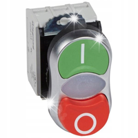 PRZYCISK STEROWNICZY 22MM PODWÓJNY I-0 1NO1NC PODŚW. LEGRAND OSMOZ 023767