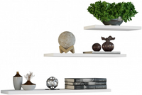 Nowoczesny Komplet Półek Wiszących 3szt 30-60 cm Białe BOBI TS - 3 Kolory