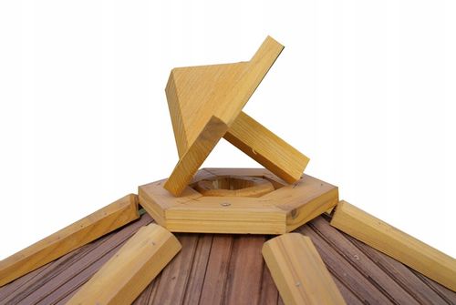 Duży Karmnik dla ptaków do stojaka drewno z wsypem KW62 antracyt-tik PL na Arena.pl