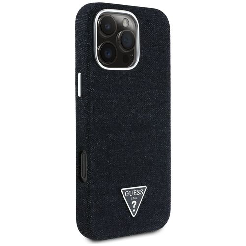 etui guess denim triangle logo magsafe   do iphone 16 pro czarny na Arena.pl