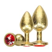 milan collection - metal anal plug set - gold