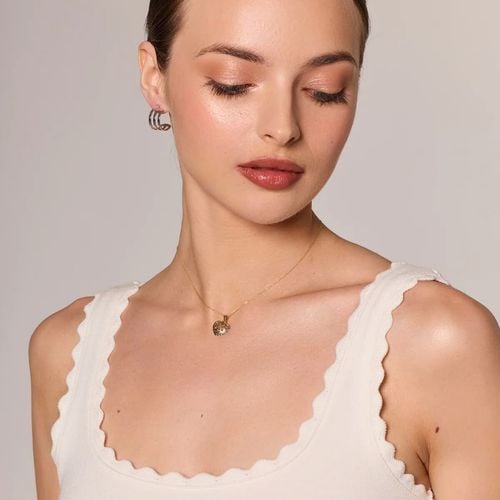 ażurowy wisiorek serce z białego i żółtego złota 333 na Arena.pl