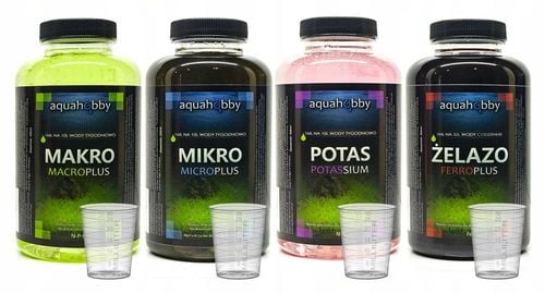 ZESTAW 4 NAWOZÓW 500ml MAKRO MIKRO POTAS ŻELAZO na Arena.pl