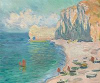 Plakat 60x50cm The Beach and the Falaise d'Amont, Monet Vintage