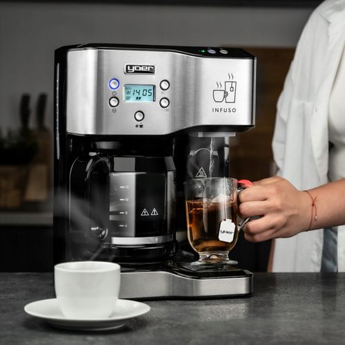 Ekspres przelewowy kawy 2w1 Yoer 1900W +Dystrybutor wody na herbatę na Arena.pl