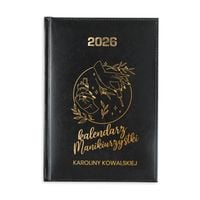KALENDARZ Dzienny 2026 prezent dla manikiurzystki czarny z NADRUKIEM