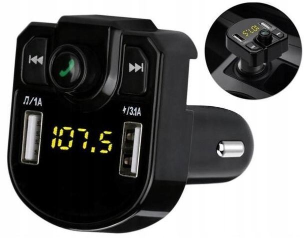 FM TRANSMITER SAMOCHODOWY MP3 ZESTAW ŁADOWARKA BLUETOOTH zdjęcie 5