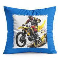 PODUSZKA NIEBIESKA PREZENT - MOTOR MOTOCYKL MOTOCROSS
