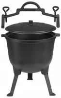 KOCIOŁEK GARNEK ŻELIWNY WĘGIERSKI MYŚLIWSKI 15L NA OGNISKO STOJĄCY