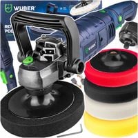 POLERKA SAMOCHODOWA ROTACYJNA 2300W REGULACJA OBROTÓW + ZESTAW GĄBEK +FILC