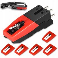 5SZT IGŁA DO GRAMOFONU UNIWERSALNA DIAMENTOWA + 1SZT WKŁADKA