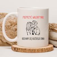 CHAMSKI KUBEK BEZ CENZURY | ŚMIESZNY PREZENT | WALENTYNKI | 330 ml