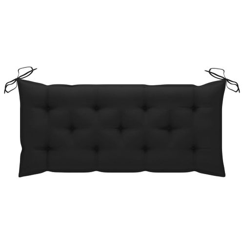 Poduszka na ławkę ogrodową, czarna, 120x50x7 cm, tkanina na Arena.pl