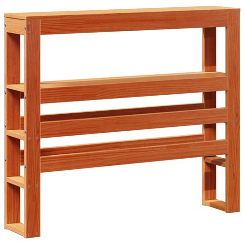 Wezgłowie do łóżka, z półkami, woskowy brąz, 75 cm, sosnowe na Arena.pl