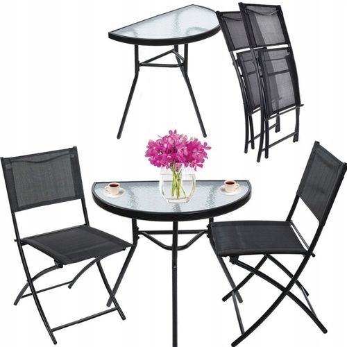 Meble na Balkon Ogród Taras Komplet STÓŁ 2 KRZESŁA na Arena.pl