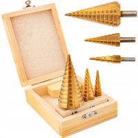 Zestaw wierteł stożkowych stopniowych HSS tytan 4-39 mm 3 szt. Falon-Tech