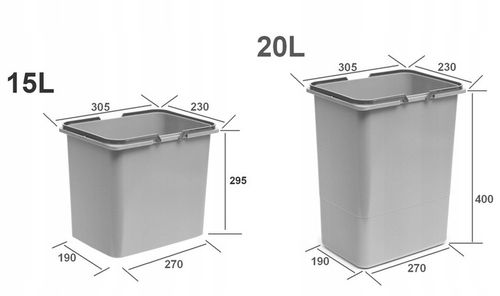Kosz na śmieci SORT 70L do szafki szuflady 70 Blum 4 pojemniki na odpady na Arena.pl