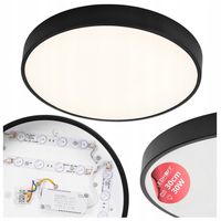 PLAFON LED lampa sufitowa MAŁA 30CM okrągła czarna panel do pokoju