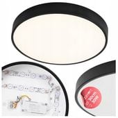 PLAFON LED lampa sufitowa MAŁA 30CM okrągła czarna panel do pokoju