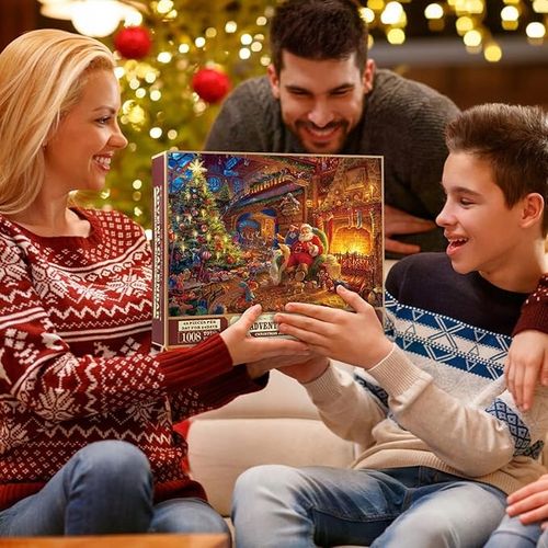 Kalendarz adwentowy Puzzle 1008 elementów na Boże Narodzenie Święty Mikołaj na Arena.pl
