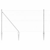 Ogrodzenie z słupkami Srebrny 1.4 x 25 m Stal pokryta PCV