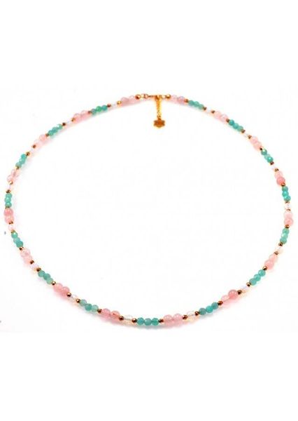 Naszyjnik Amazonit Kwarc 925 zdjęcie 1