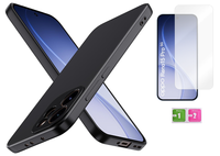 Etui do OPPO RENO 15 PRO 5G czarny case obudowa plecki + szkło na ekran 9H